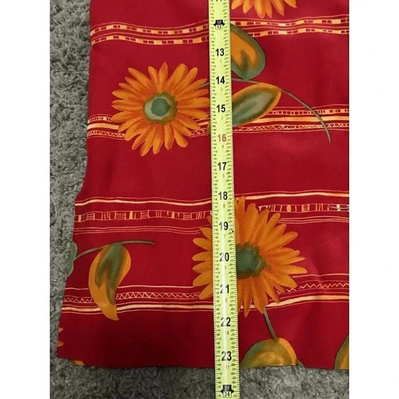 SPENSER JEREMY Womens 100% Silk Red Maxi Dress Button Up 2pc Set Daisy Sz 10 - Picture 12 of 12